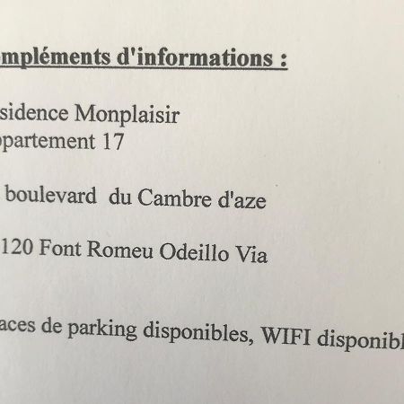 Apartament Monplaisir Font-Romeu-Odeillo-Via Zewnętrze zdjęcie